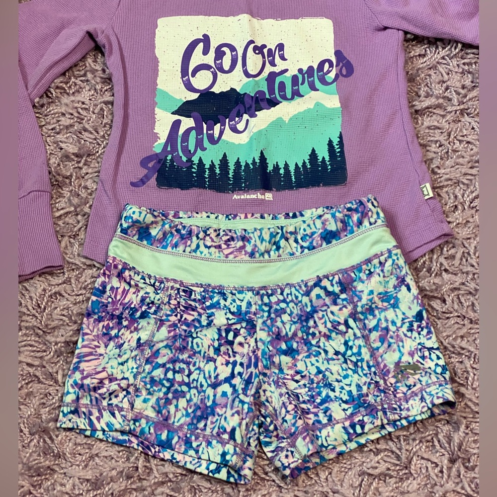 Marika buttery soft girls gym shorts size S 7/8